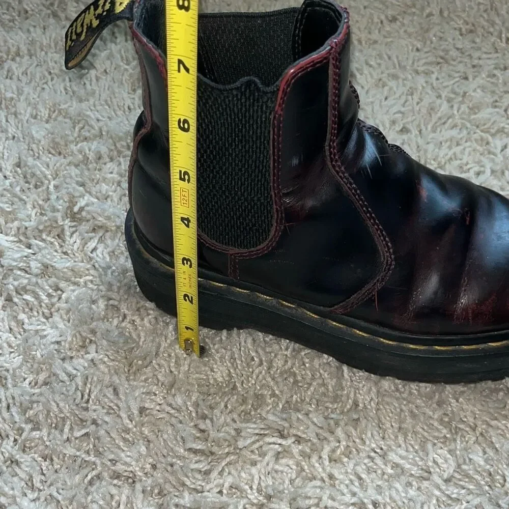 Dr. Martens Burgundy and Red Boots Men’s UK 3 US 4 (Women’s 5) EUC